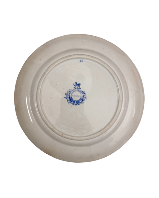 Antique T. J. & J. Mayer Florentine Blue Transferware Plate