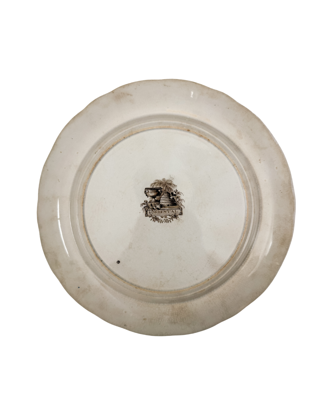 Antique English Brown Transferware Plate | Ridgways Oriental