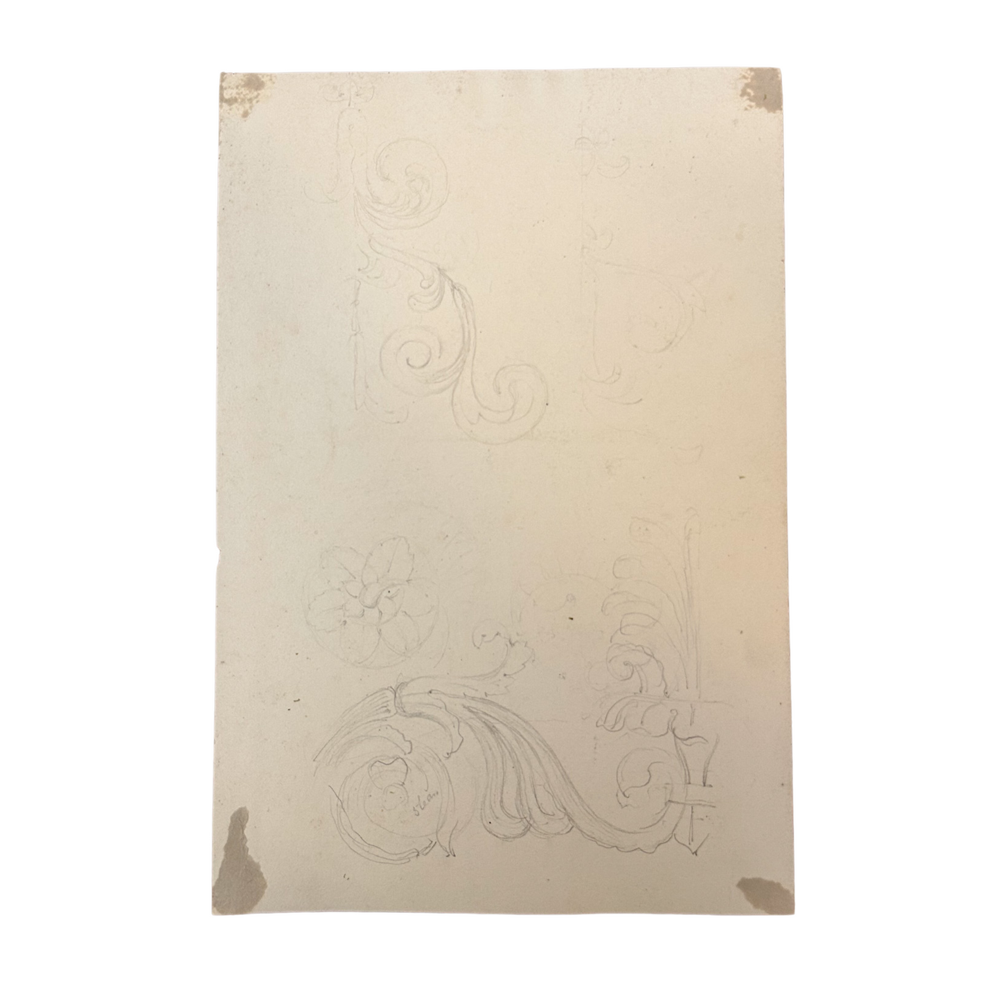 HB Garling Architectural Sketch – Decorative Truss & Scrollwork Designs, 1849