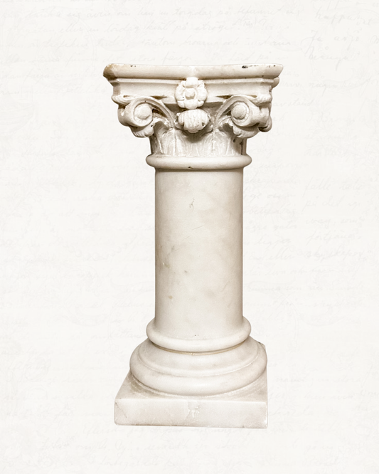 Alabaster Corinthian Column Pedestal