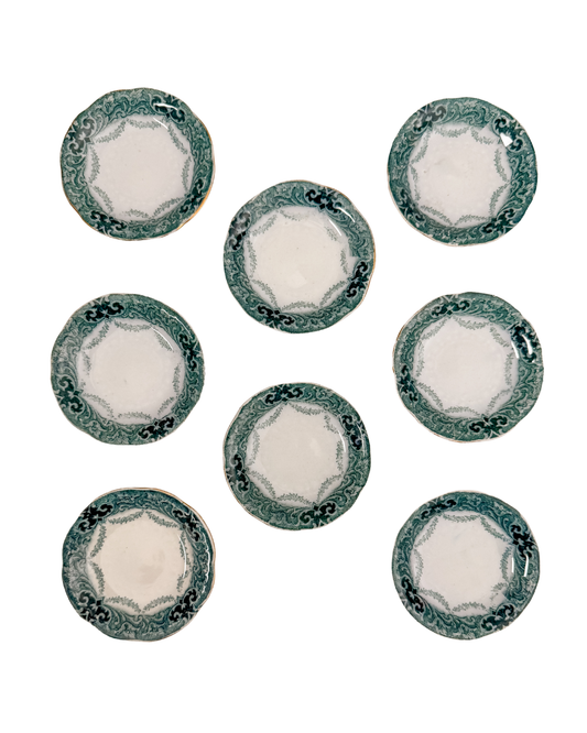 Antique Alfred Meakin Verona Green Transferware Butter Pat
