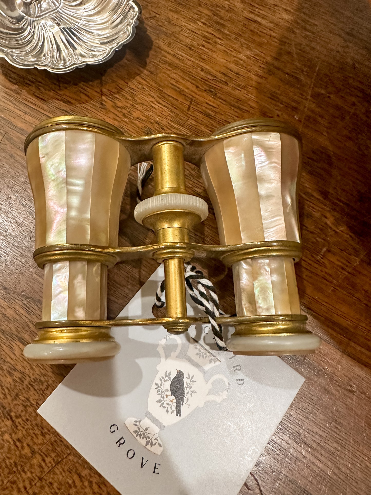 Antique French Pink Mother of Pearl Opera Glasses