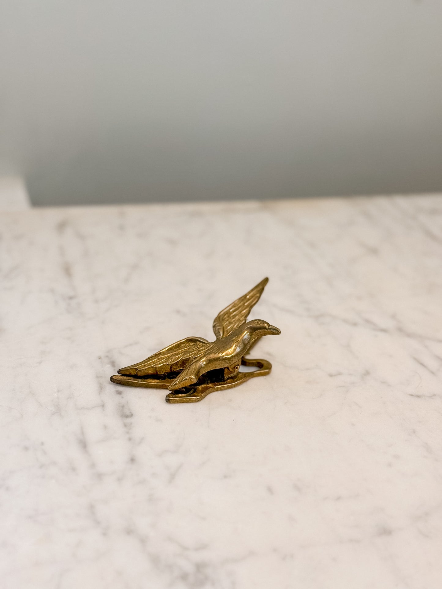 Vintage Brass Bird Clip