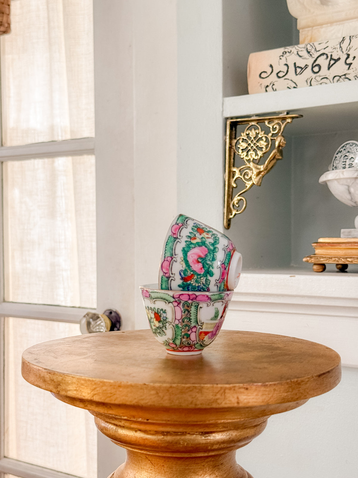 Vintage Rose Medallion Sake Cup