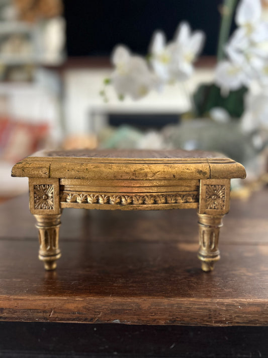Giltwood and Cane Riser