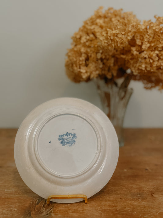Antique Blue and White "Asiatic Views" Plate