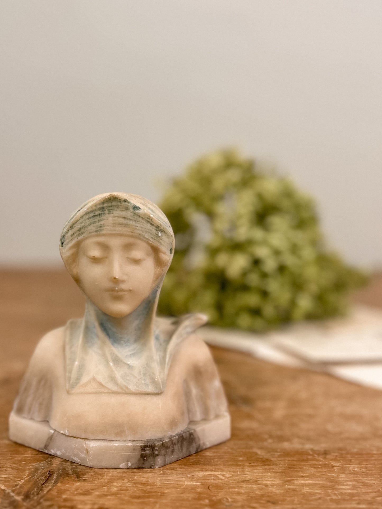 Antique 5" Alabaster Beatrice Bust
