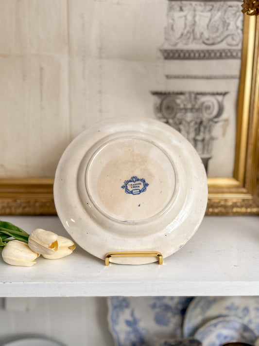 Ironstone “Granite China” Scrollwork Plate