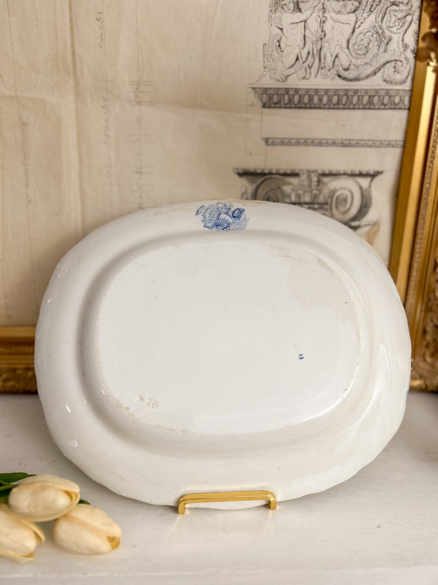 Ridgways “Oriental” Pattern Staffordshire Blue Transferware Platter