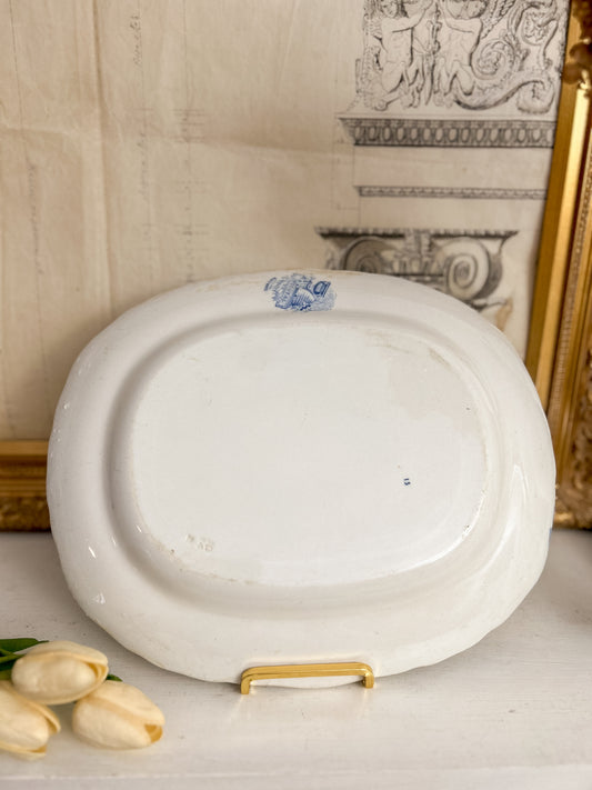 Ridgways “Oriental” Pattern Staffordshire Blue Transferware Platter