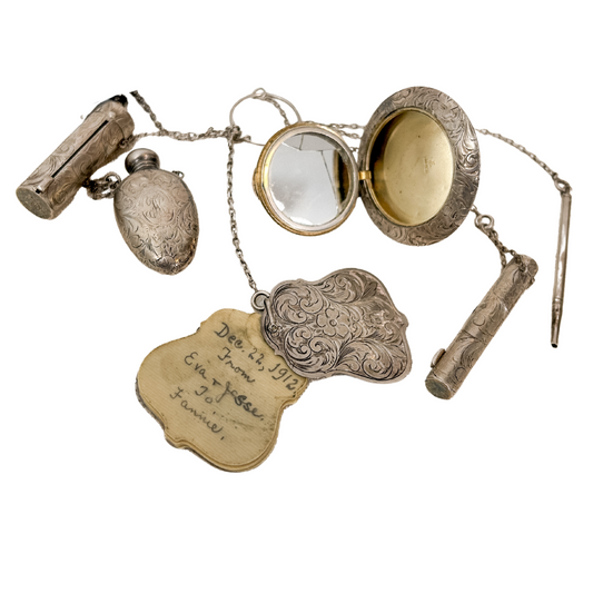 Antique 1912 Sterling Silver Chatelaine