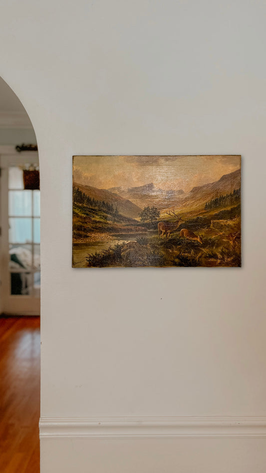 Antique Oil on Canvas “Glen Rosa, Arran”, 1904 | Albert Dunnington