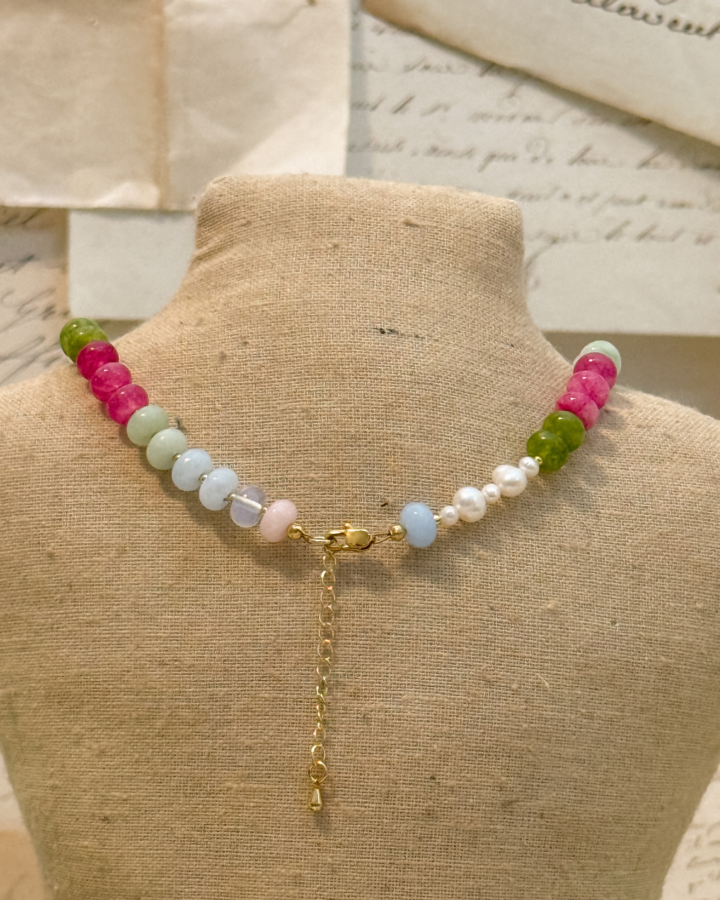 Intaglio Grove Gemstone Necklace | English Garden Collection | Bluebell