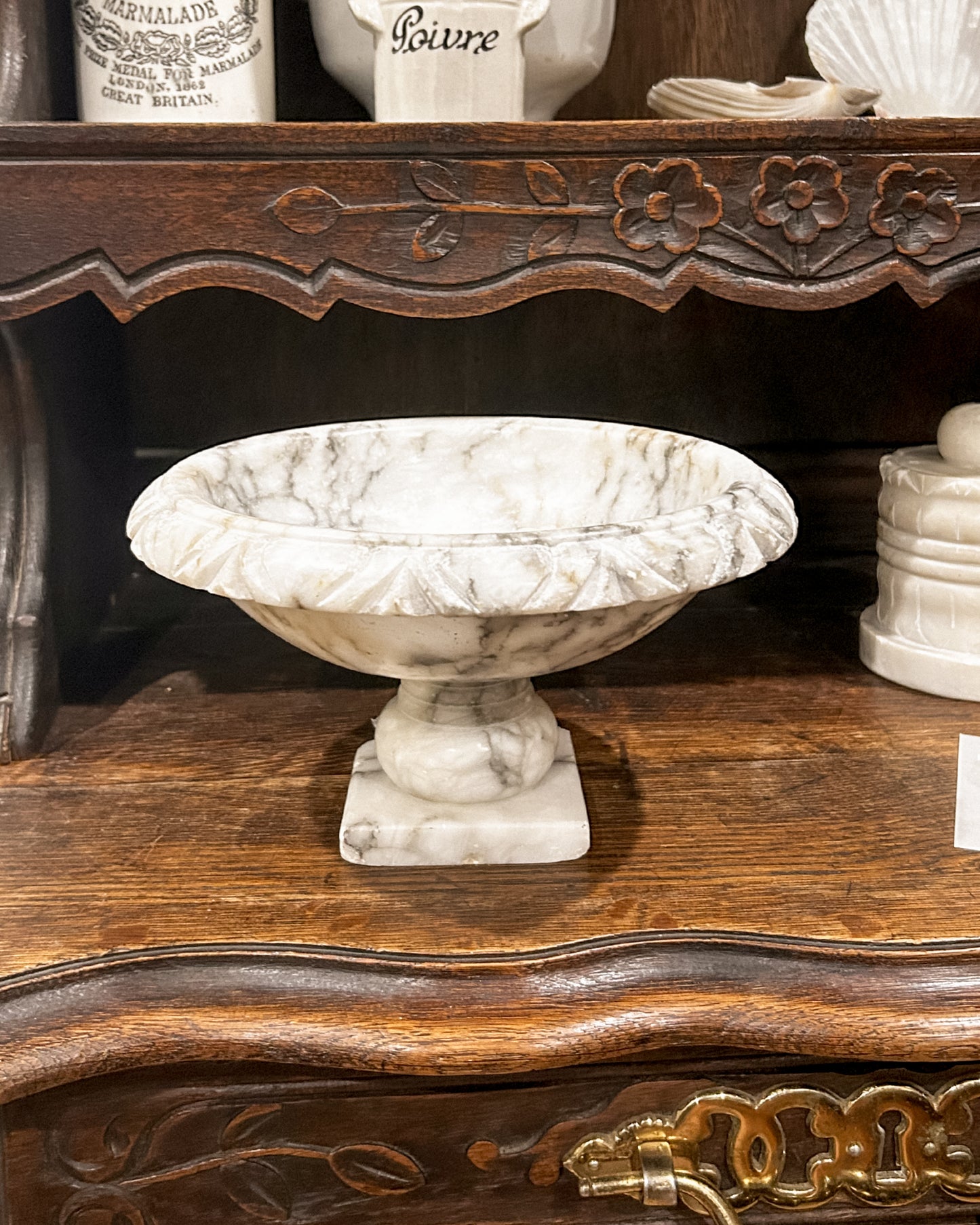 Alabaster Bird Bath Compote