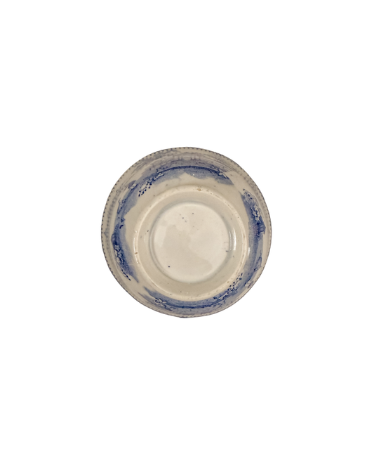 Antique English Transferware Tea Bowl | Dog & Trainer