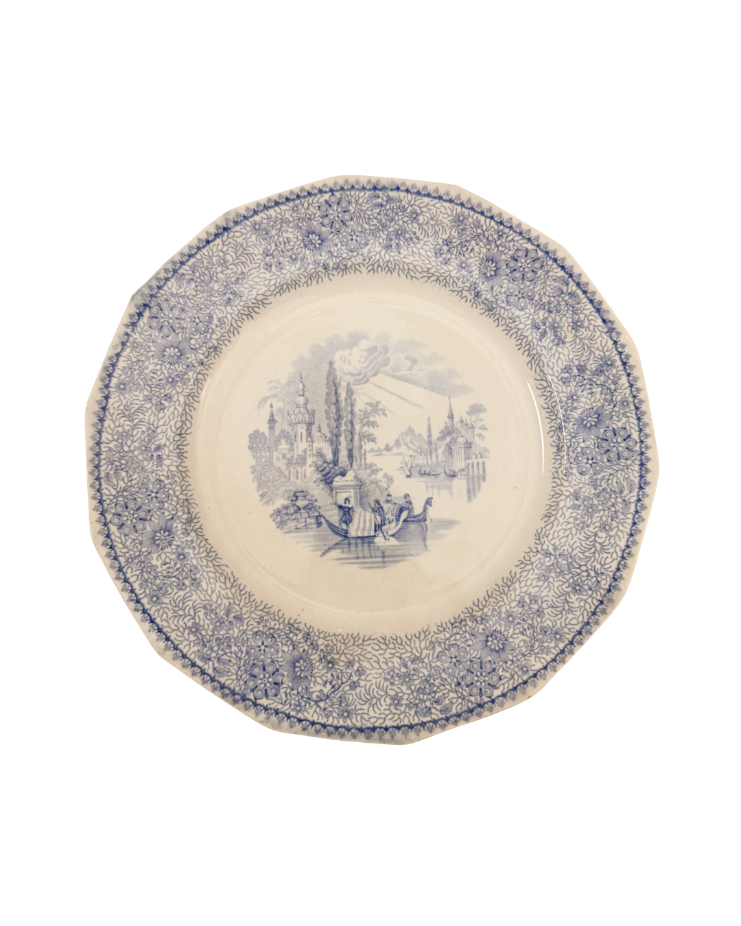 Antique English Transferware Plate | Lombardy