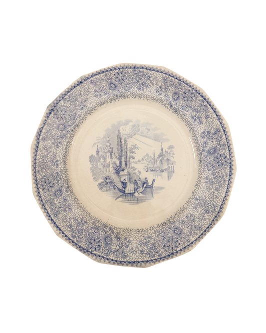 Antique English Transferware Plate | Lombardy