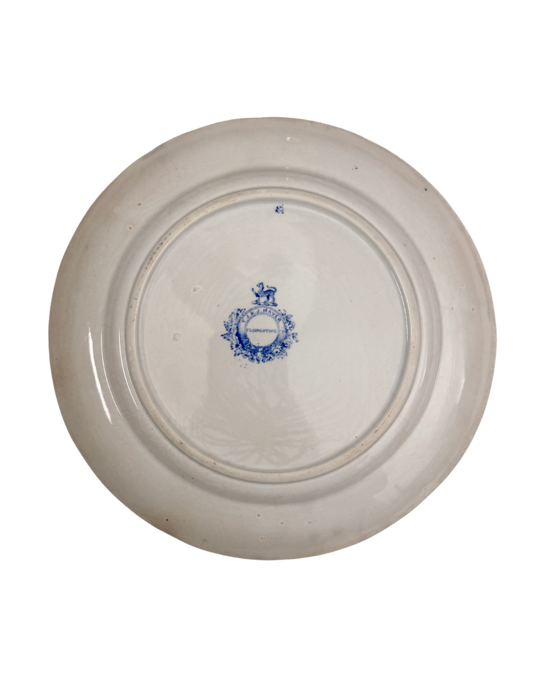 Antique T. J. & J. Mayer Florentine Blue Transferware Plate