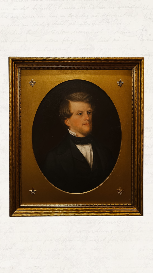 Antique 19th c. Gentleman Oil Painting