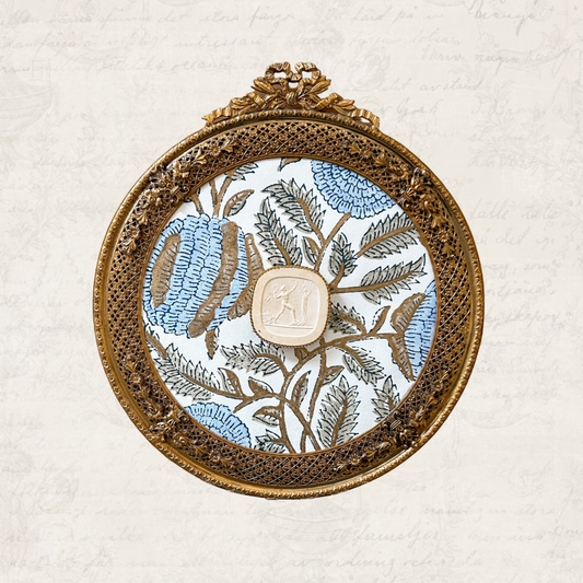 Bespoke Framed Grand Tour Intaglio | Antique French Frame | Silkscreen Paper Backing