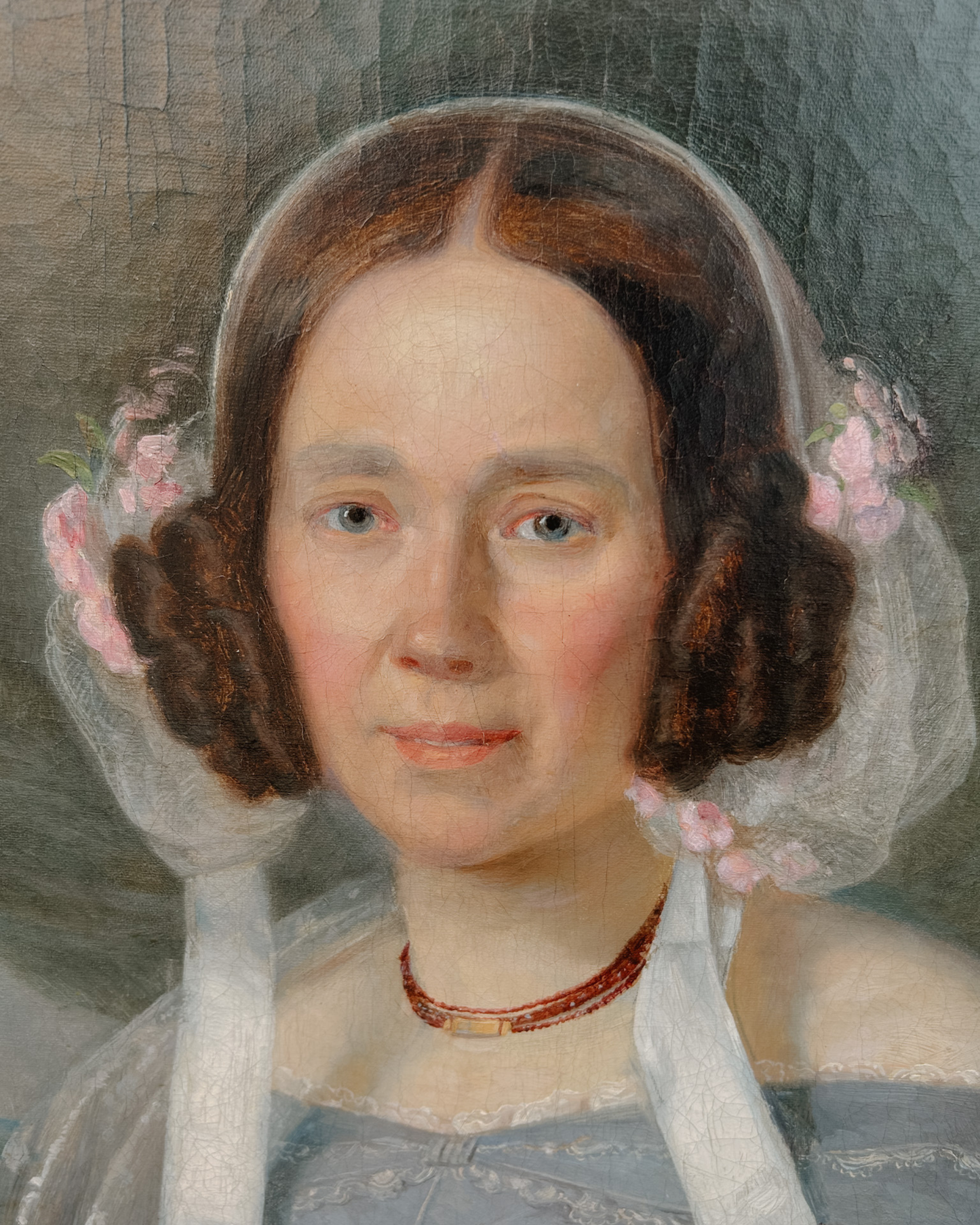 19th-Century Portrait of a Lady in Blue