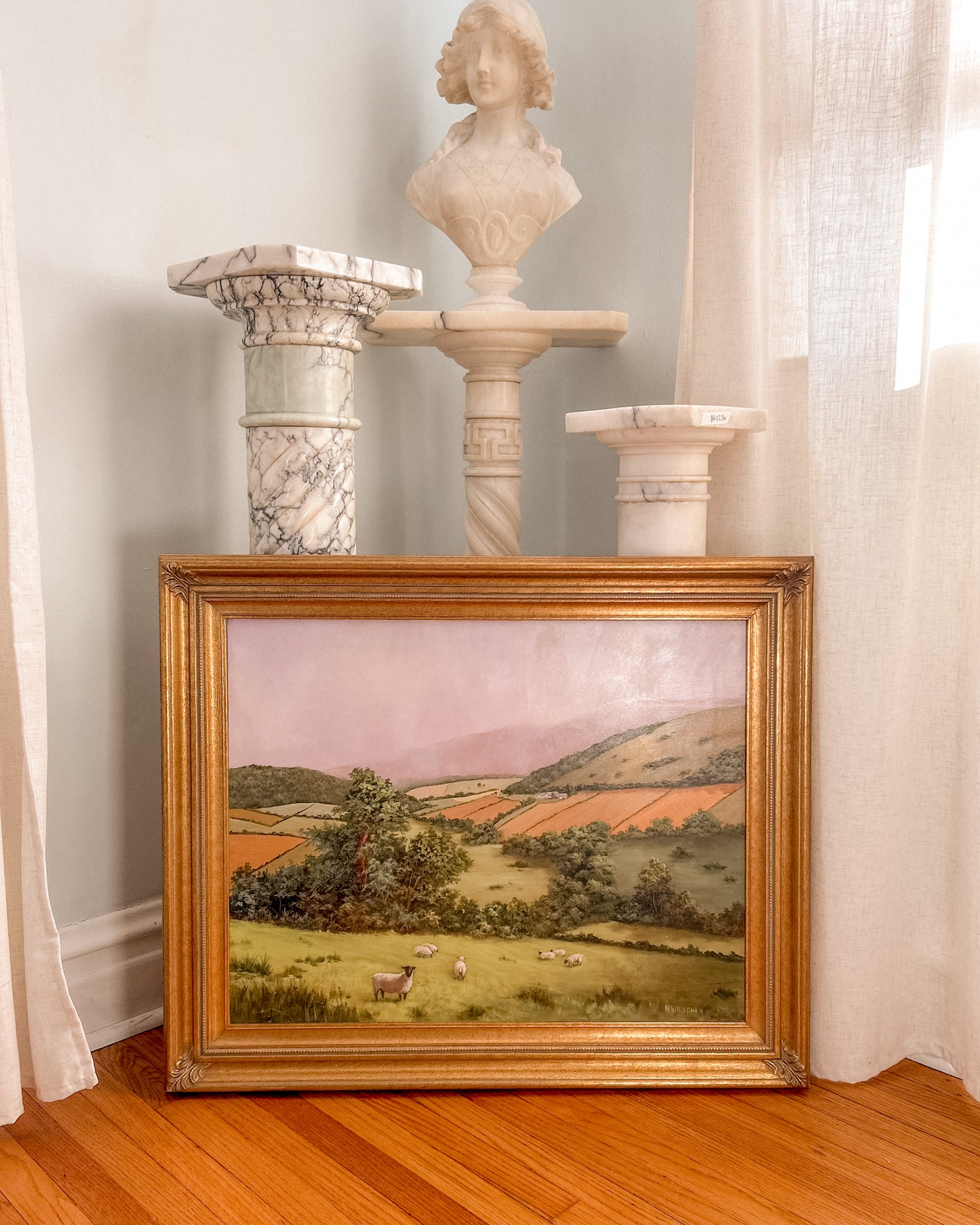 Vintage Cotswolds/ Sheep oil on canvas