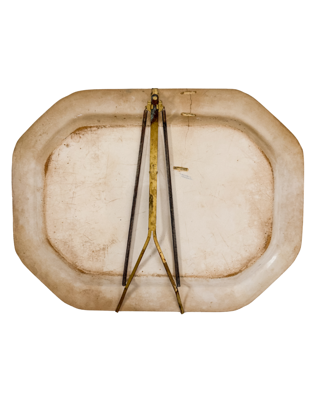 Antique English Staple Repair Transferware Platter | Wedgwood