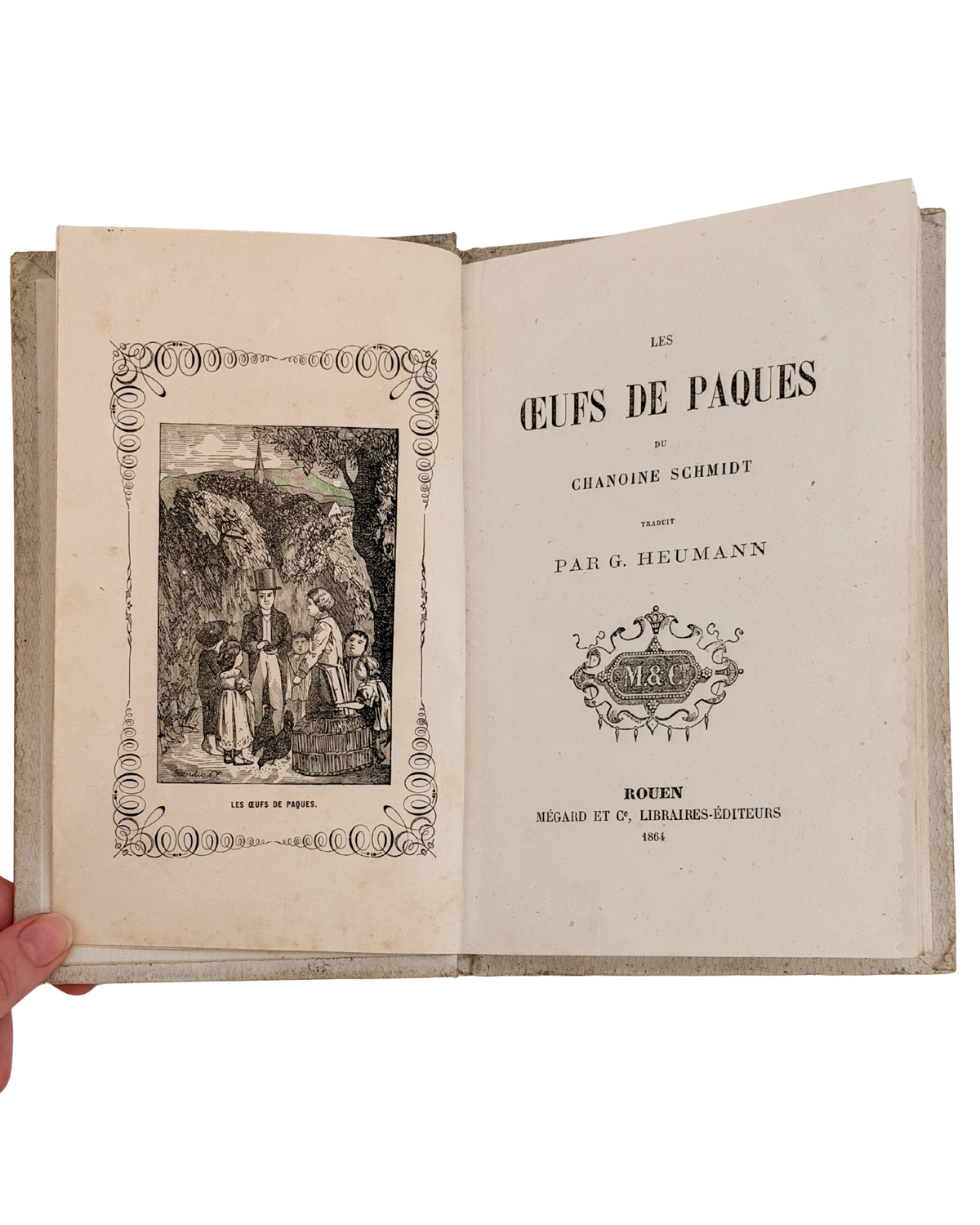 1864 French Cartonnage Romantique Book, Les Œufs de Pâques