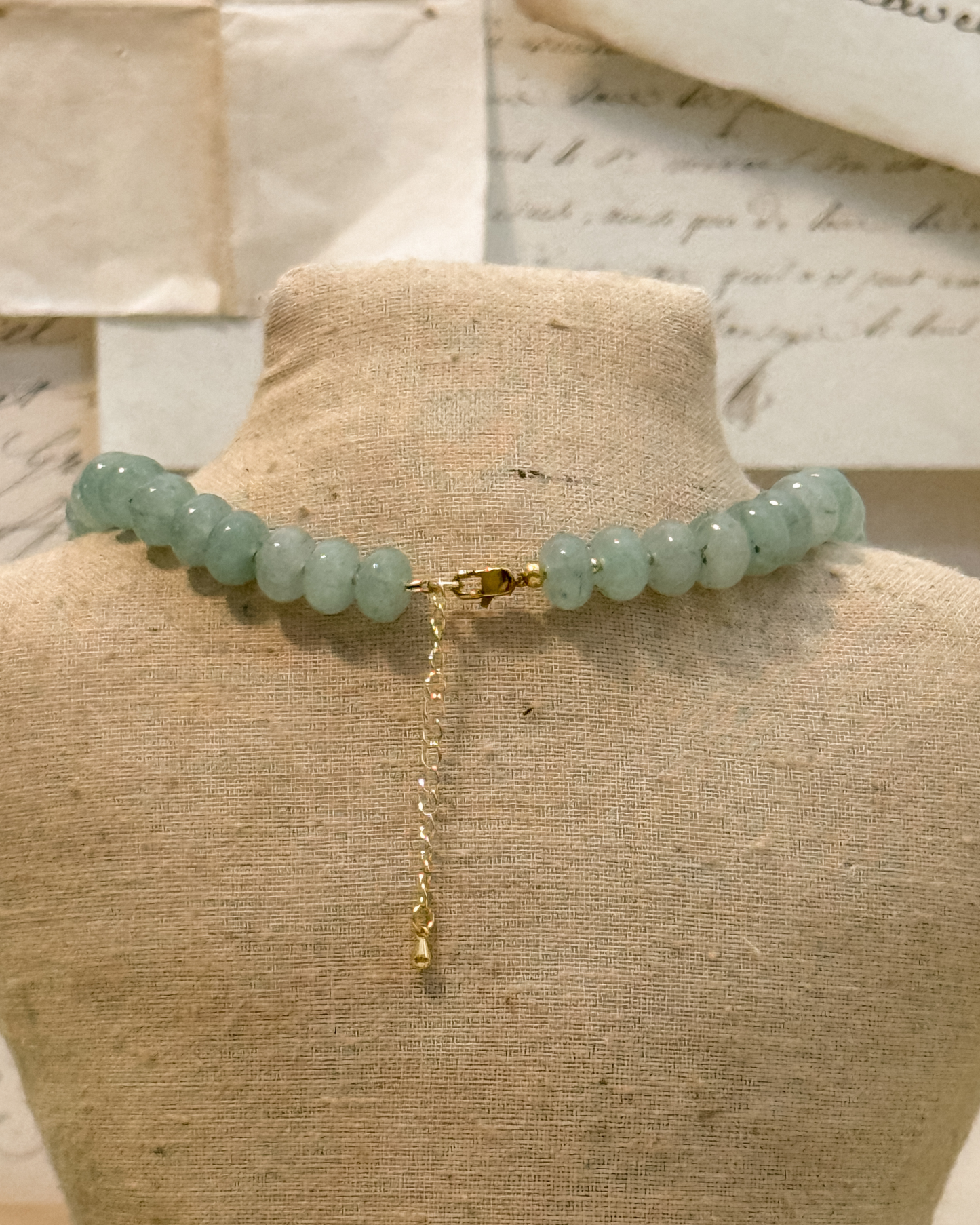 Intaglio Grove Gemstone Necklace | English Garden Collection | Sweet Pea