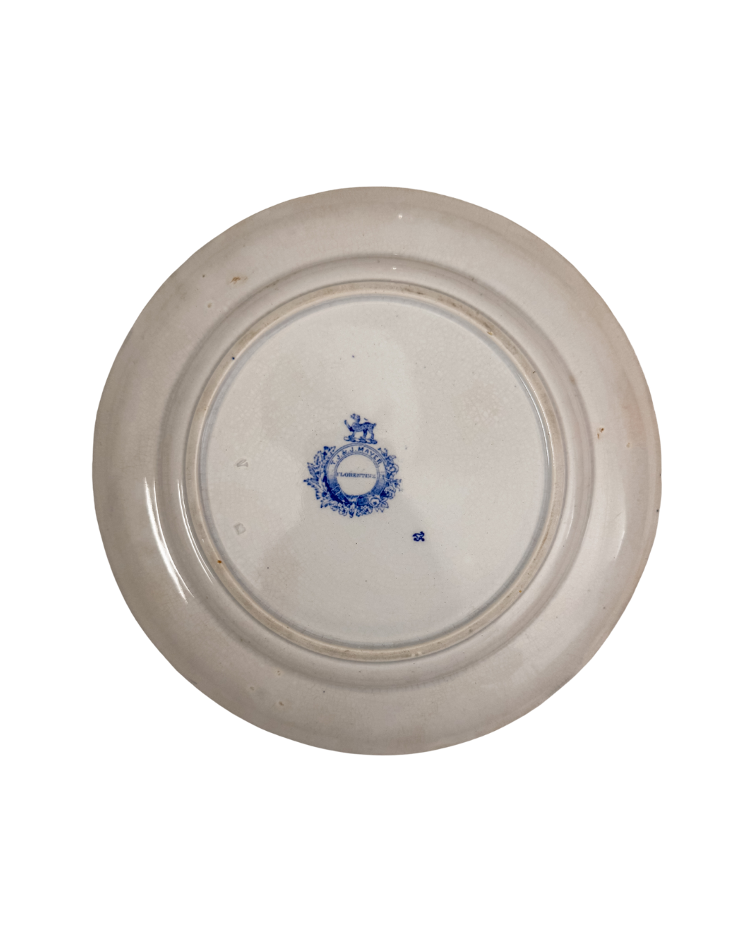 Antique T. J. & J. Mayer Florentine Blue Transferware Plate