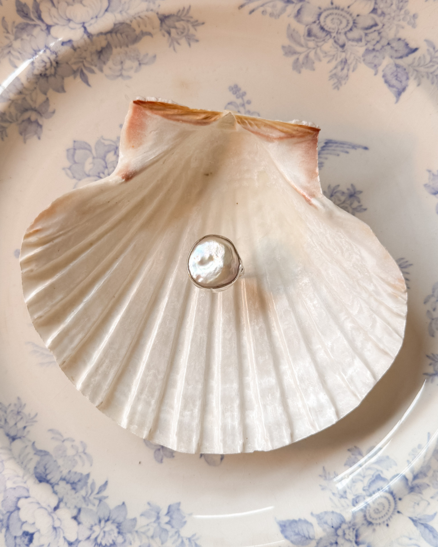 Vintage Sterling Silver and Freshwater Pearl Ring