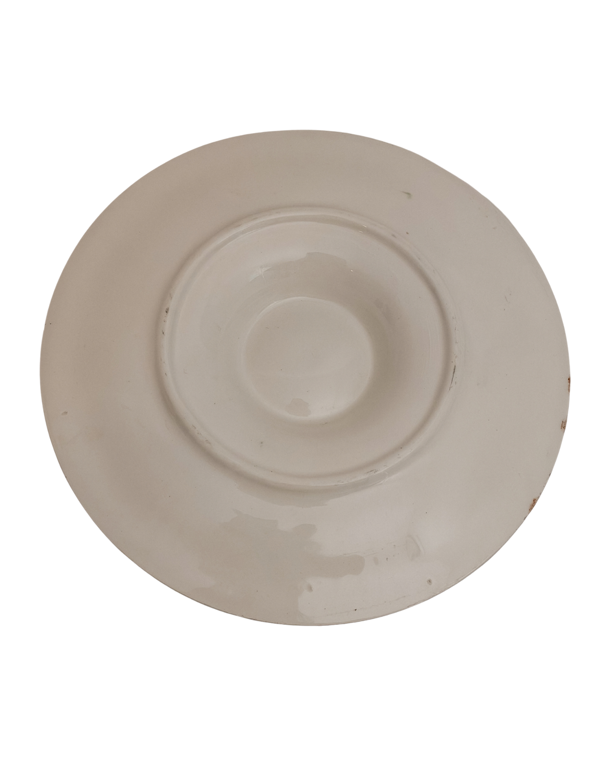 Vintage French Majolica Oyster Plate with Green Basketweave and Shell Wells