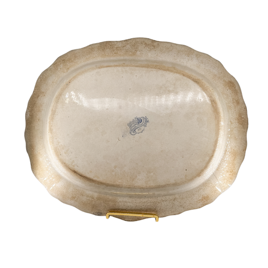 Antique Asiatic Pheasant Platter | Hairlines + chip