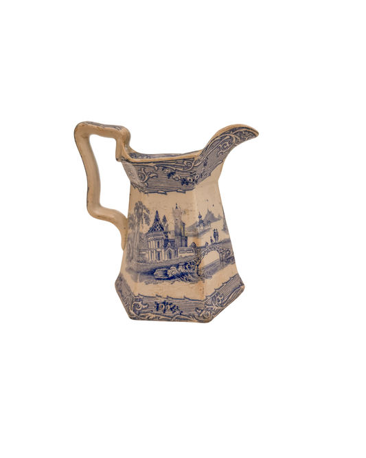 Antique English Transferware Small Creamer Pitcher