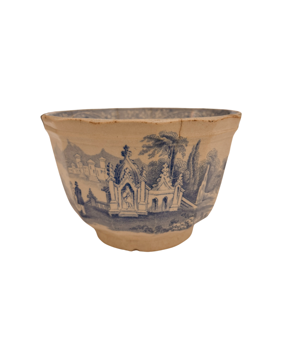 Antique English Transferware Blue & White Bowl | Lg Columbia