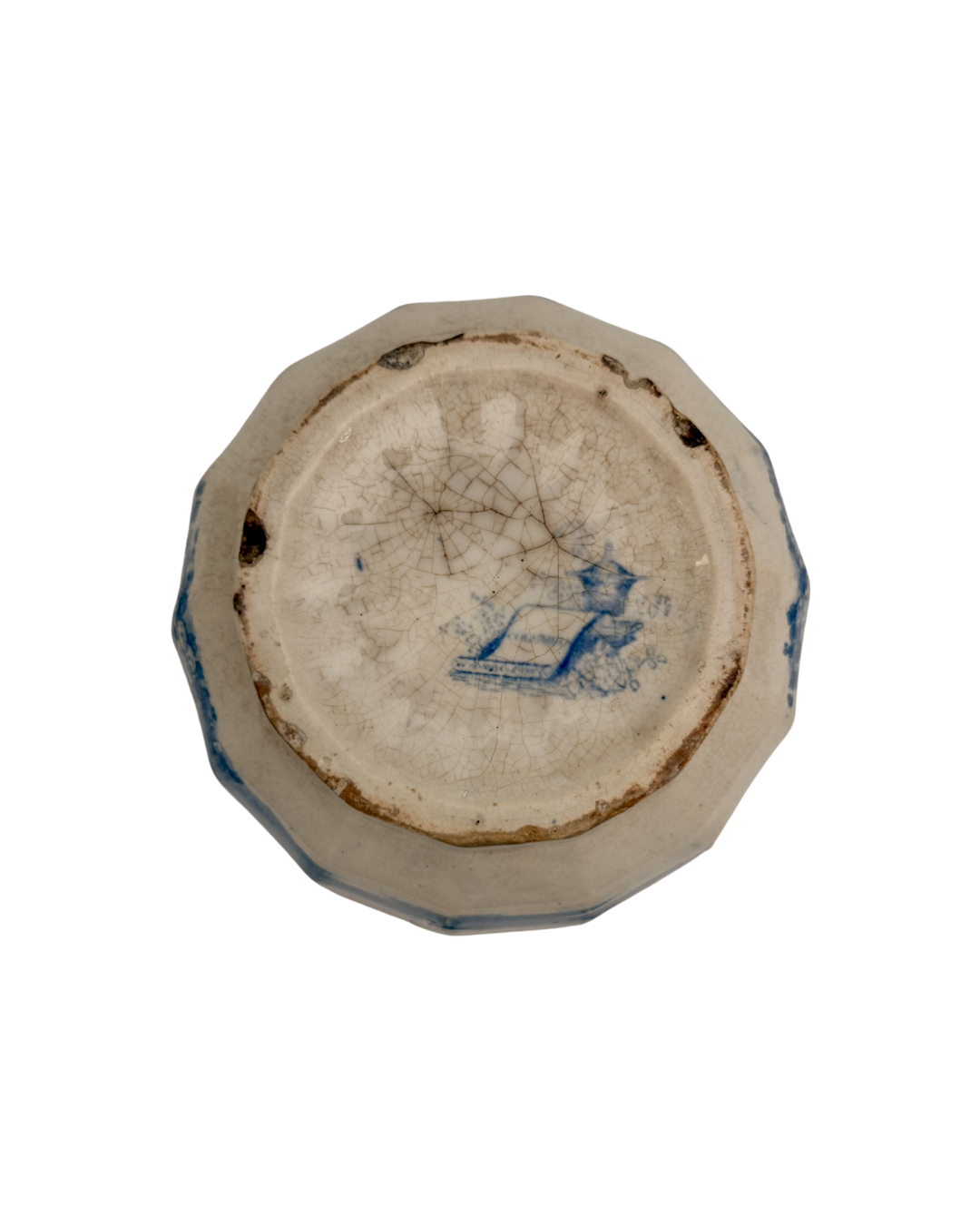 Antique English Transferware Blue & White Bowl | Lg Columbia