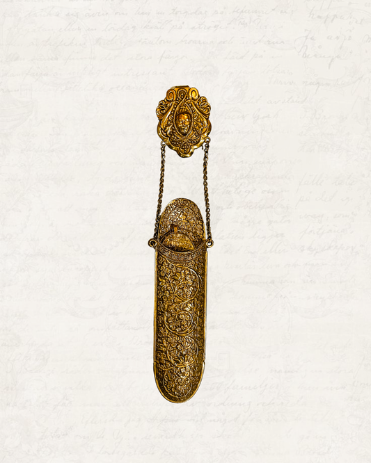 Antique Chatelaine Eyeglasses Case
