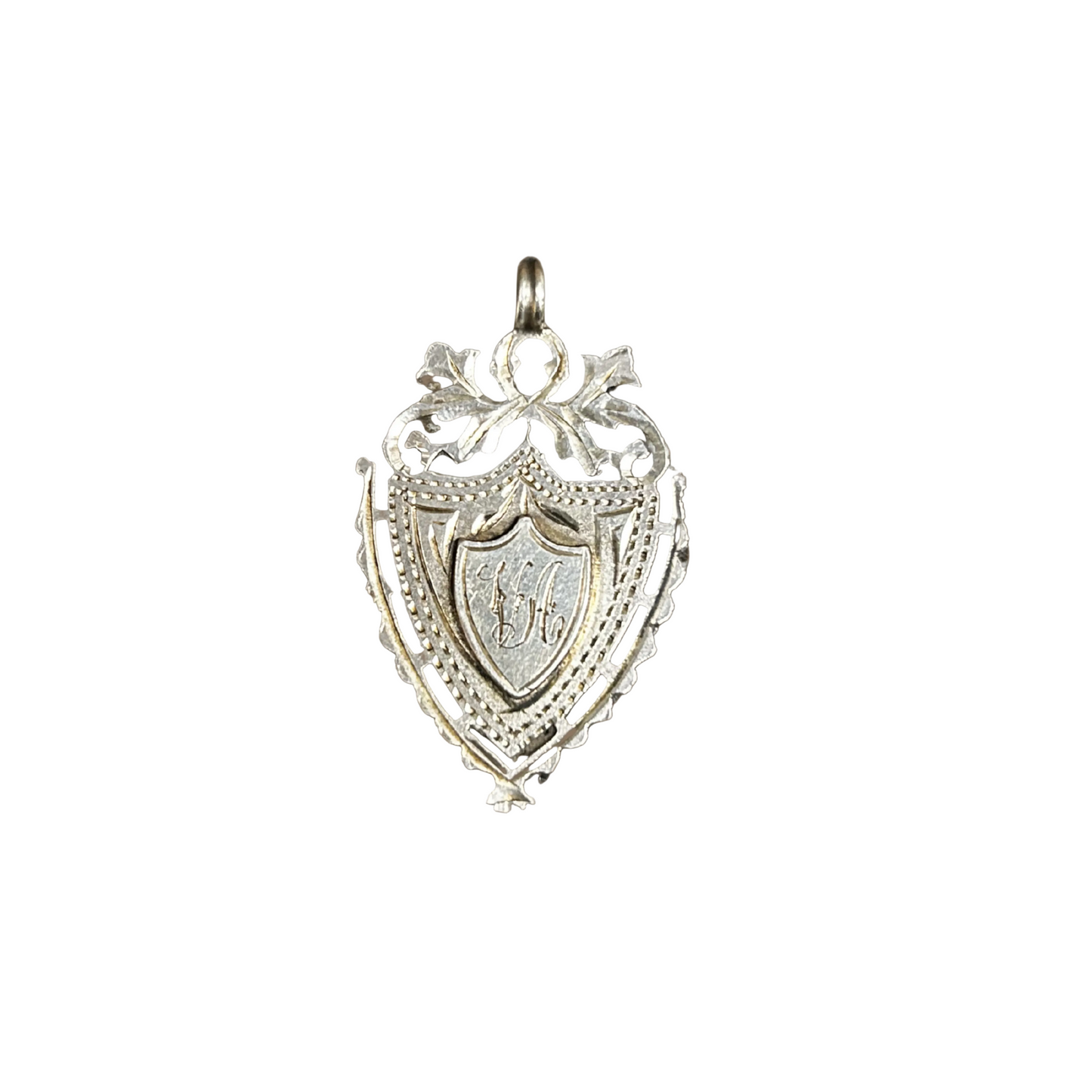 Antique English Hallmarked Sterling Pendant "VA"
