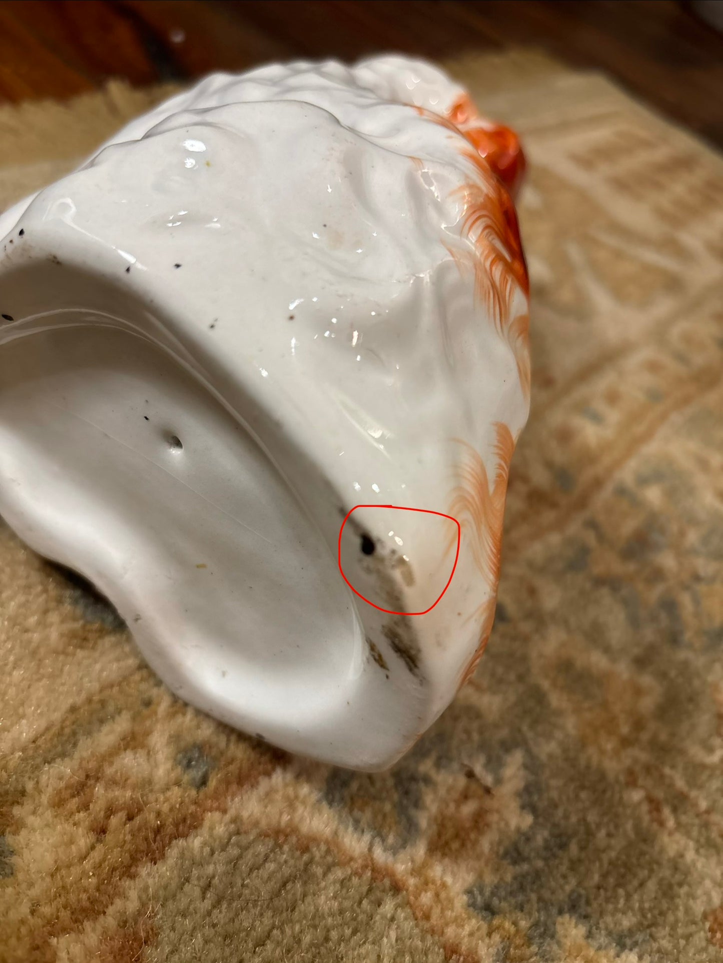 Antique Russet Staffordshire Dog