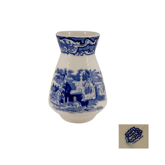 Small Antique Transferware Vase | Abbey Pattern