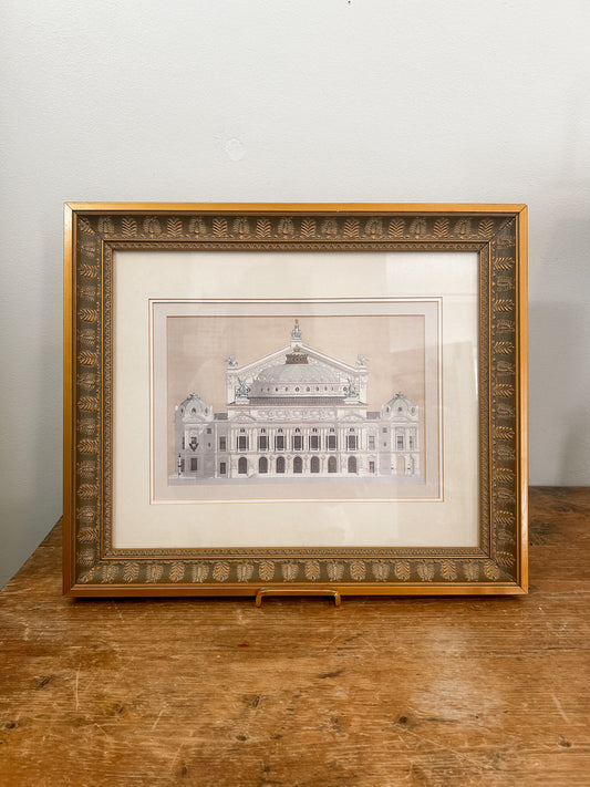 Vintage Print of the Palais Garnier in Paris