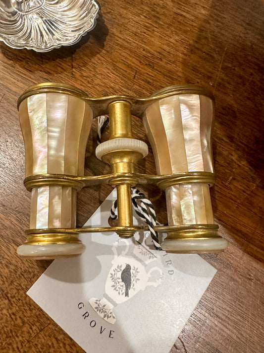 Antique French Pink Mother of Pearl Opera Glasses
