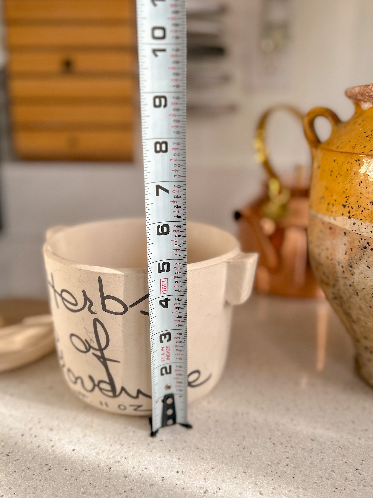 Vintage French “Herbes de Provence” Pot with Lid *chip on lid
