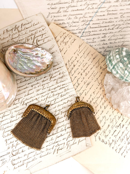 Antique German Chatelaine Coin Purse, Smaller
