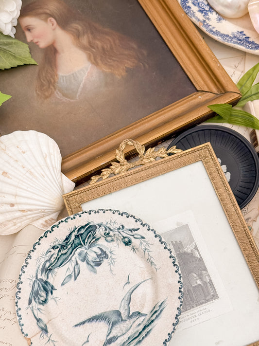 Antique French Frame with Castle Engraving