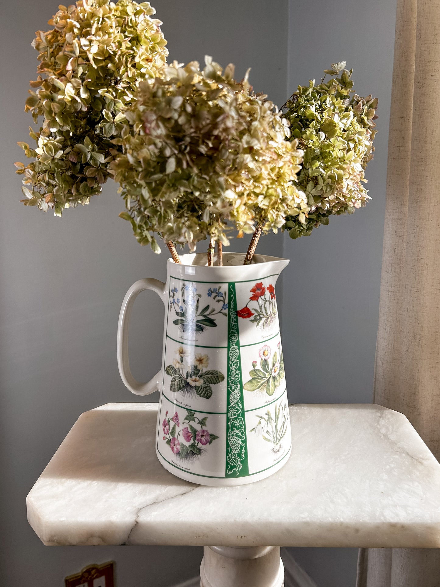 Crown B Burslem Floral Pitcher
