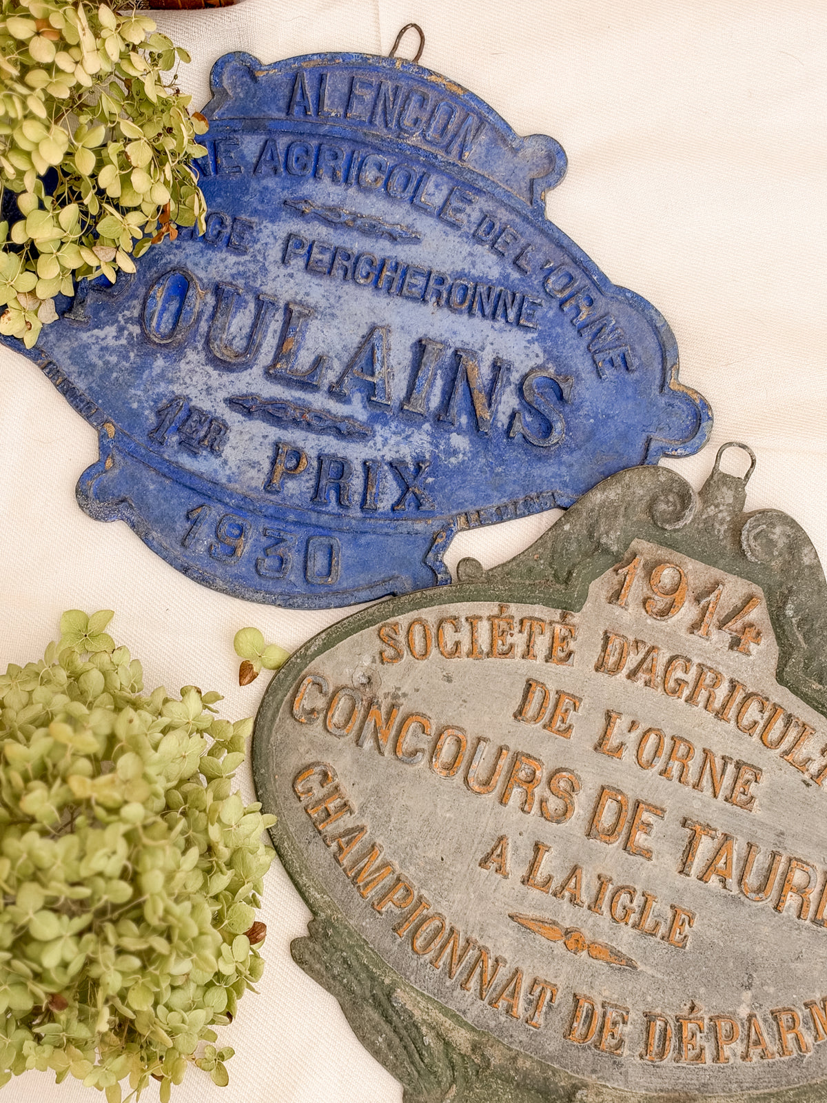 Antique French Agricultural Prize Plaque 1914