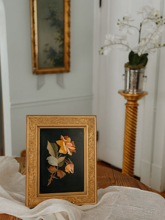 Antique Framed Pietra Dura Plaque
