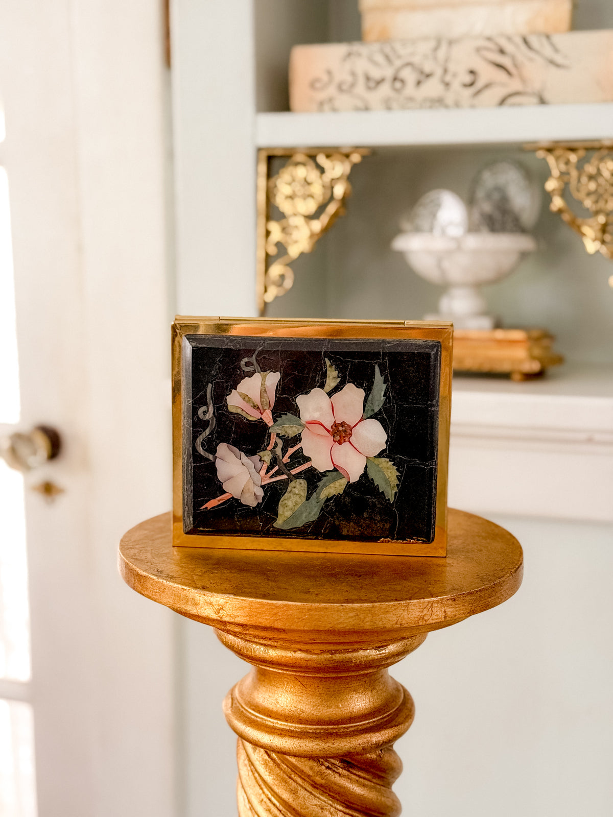 Vintage Mosalite Pietra Dura Box