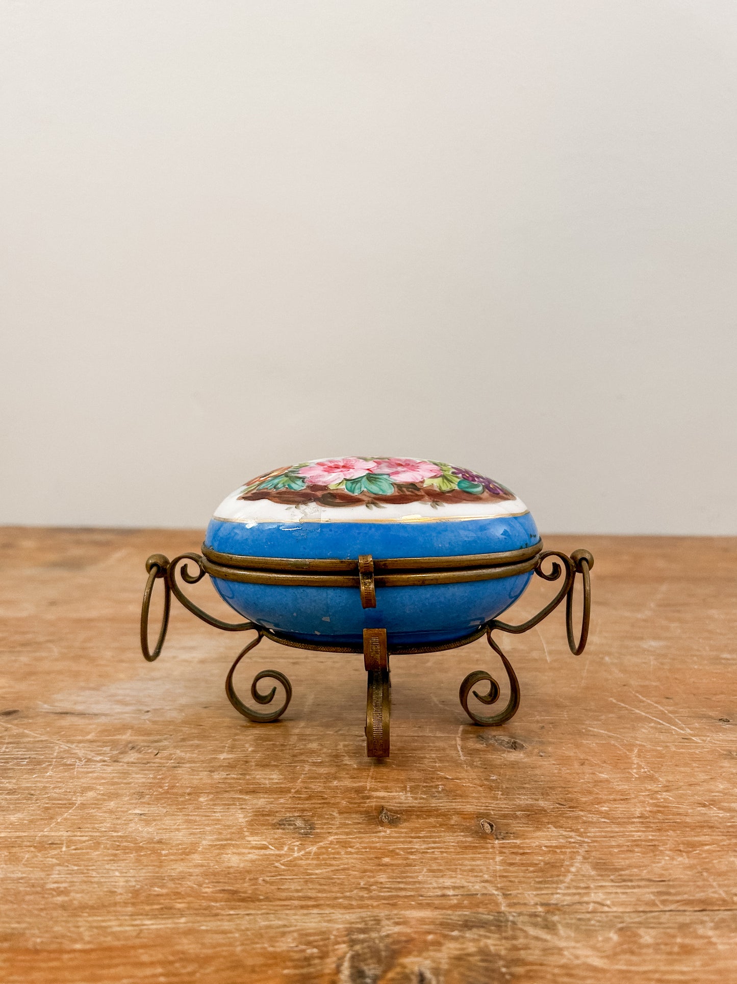 Blue Porcelain Trinket Box